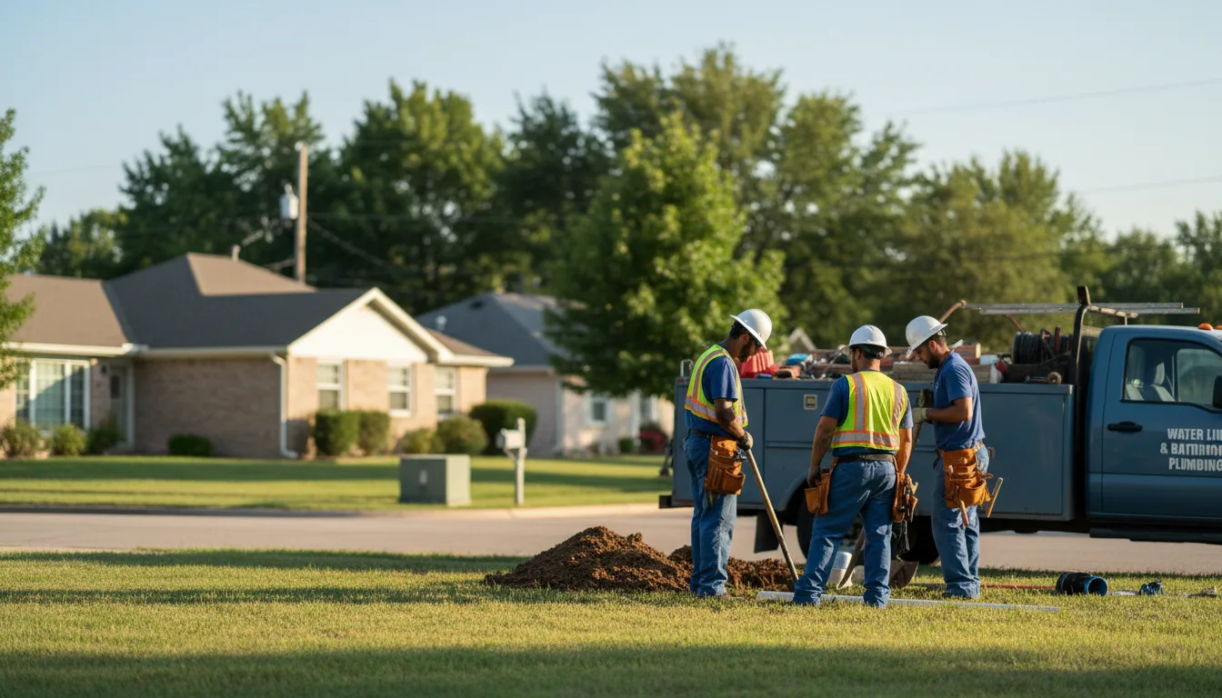 Residential water line and bathroom plumbing service in Harford, PA